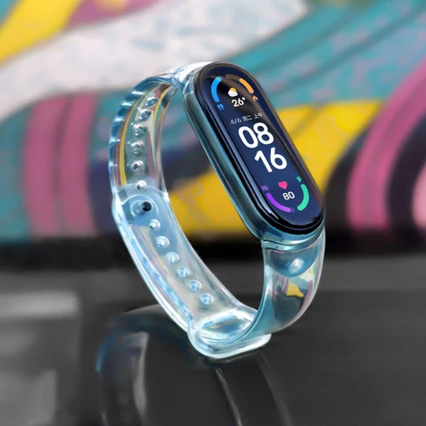 Csere szilikon pánt Xiaomi Mi Band 6 / 5 kékhez