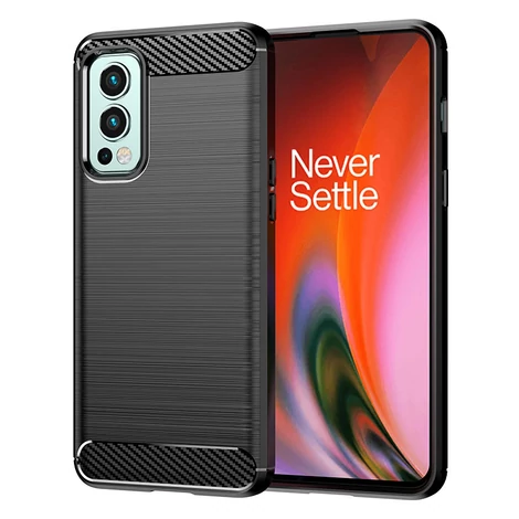 Carbon Case flexible cover for OnePlus Nord 2 5G black