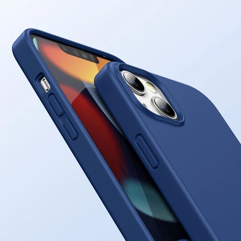 Ugreen Védő szilikon tok Gumiból készült rugalmas szilikon Tok iPhone 13 kék