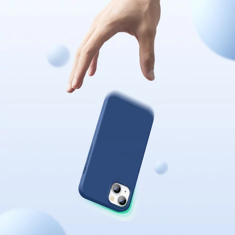 Ugreen Védő szilikon tok Gumiból készült rugalmas szilikon Tok iPhone 13 kék