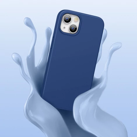 Ugreen Védő szilikon tok Gumiból készült rugalmas szilikon Tok iPhone 13 kék