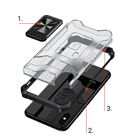 Kristálygyűrű tok Kickstand Kemény, masszív borítás iPhone XS Max-hoz zöld