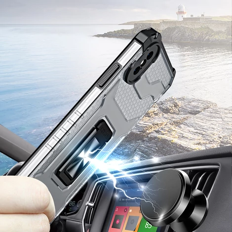Kristálygyűrű tok Kickstand Kemény, masszív borítás iPhone XS Max-hoz zöld