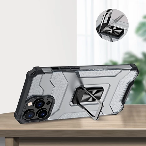 Crystal Ring Case Kickstand Kemény, masszív Tok iPhone 11 Pro zöldhez