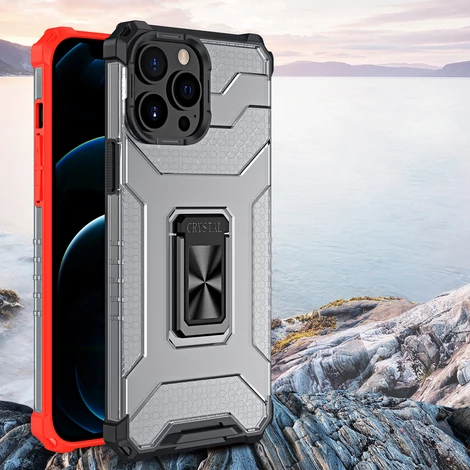 Kristálygyűrű tok Kickstand Kemény, masszív Tok iPhone 11 Pro kék