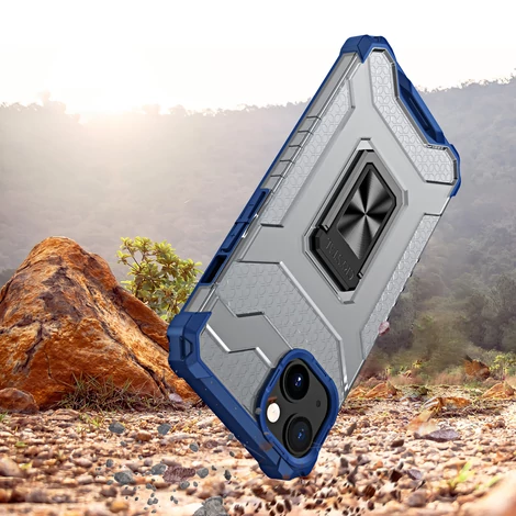 Kristály gyűrű tok Kickstand Kemény robusztus Tok iPhone 13 kék