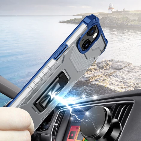 Kristály gyűrű tok Kickstand Kemény robusztus Tok iPhone 13 kék