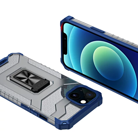 Kristály gyűrű tok Kickstand Kemény robusztus Tok iPhone 13 kék