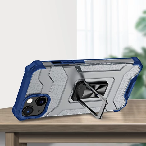 Kristály gyűrű tok Kickstand Kemény robusztus Tok iPhone 13 kék