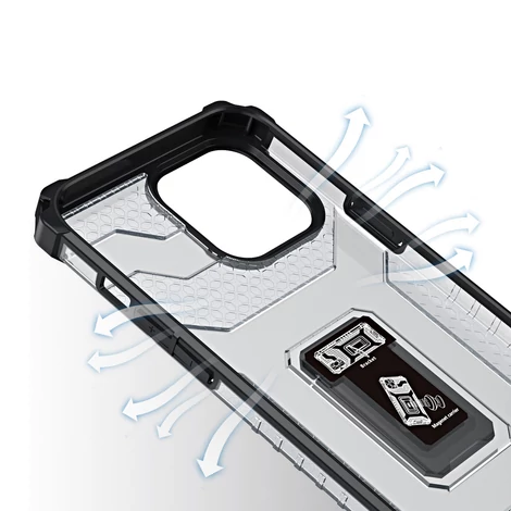 Kristálygyűrű tok Kickstand Kemény, masszív borítás iPhone 13 Pro-hoz piros