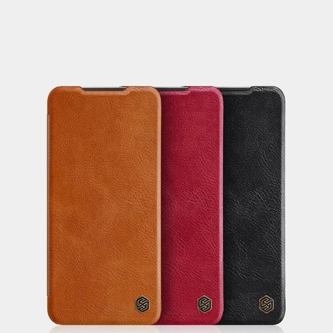 Nillkin Qin bőr tok borítás Xiaomi Redmi 10 fekete színhez