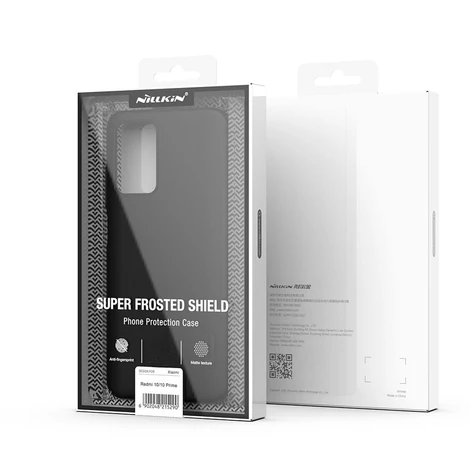 Nillkin Super Frosted Shield edzett tok Tok + állvány Xiaomi Redmi 10 fekete
