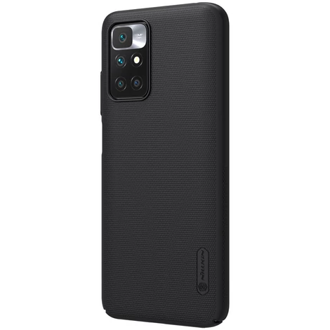 Nillkin Super Frosted Shield edzett tok Tok + állvány Xiaomi Redmi 10 fekete