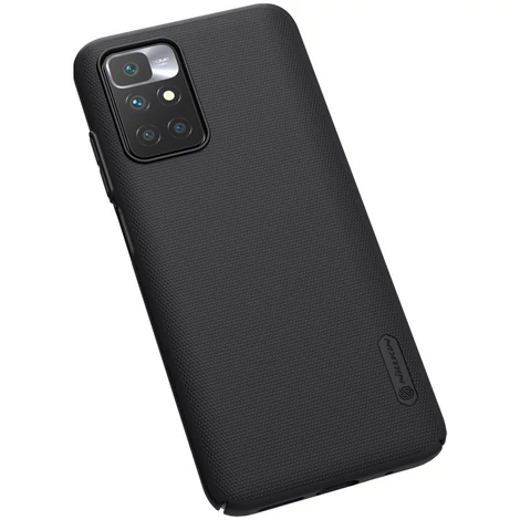 Nillkin Super Frosted Shield edzett tok Tok + állvány Xiaomi Redmi 10 fekete