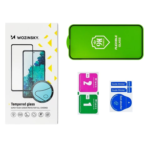 Wozinsky Full Cover Flexi Nano Glass film edzett üveg kerettel Samsung Galaxy S22 + (S22 Plus) átlátszó
