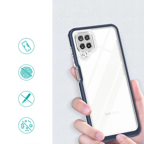 Tiszta 3in1 tok Samsung Galaxy A12 5G keret gél borítás kék
