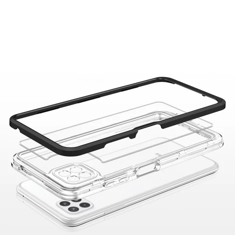 Tiszta 3in1 tok Samsung Galaxy A22 5G keret gél borítás fekete