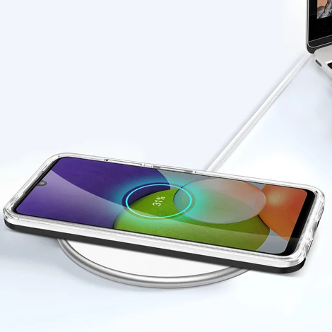 Tiszta 3in1 tok Samsung Galaxy A22 5G keret gél borítás fekete