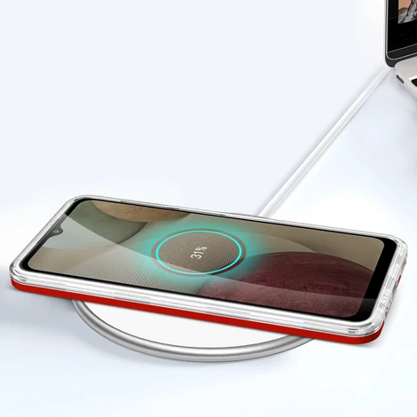 Tiszta 3in1 tok Samsung Galaxy A22 4G keret gél Tok piros