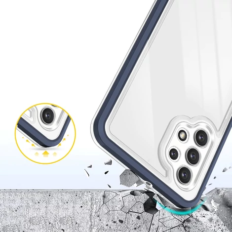 Tiszta 3in1 tok Samsung Galaxy A32 4G keret gél borítás kék