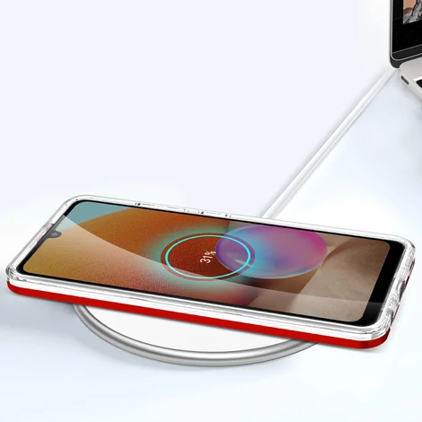 Tiszta 3in1 tok Samsung Galaxy A32 4G keret gél Tok piros