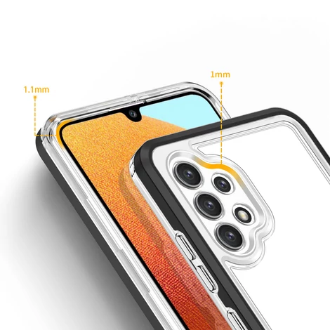 Tiszta 3in1 tok Samsung Galaxy A32 5G keret gél borítás fekete