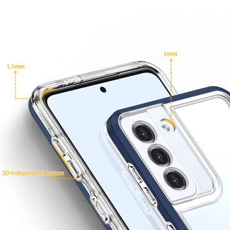 Tiszta 3in1 tok Samsung Galaxy S21 5G keret gél borítás kék