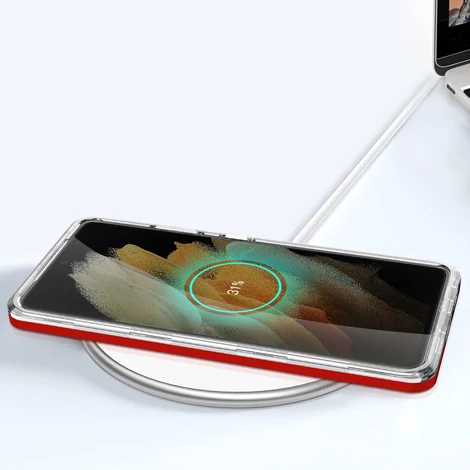 Tiszta 3in1 tok Samsung Galaxy S22 Ultra Frame gél borítás piros