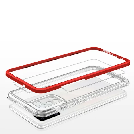 Tiszta 3in1 tok Samsung Galaxy A03s (166) keret gél Tok piros