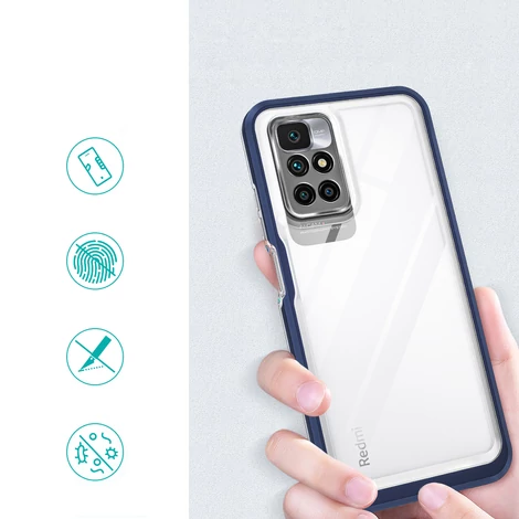 Tiszta 3in1 tok Xiaomi Redmi 10 keret gél Tok kék