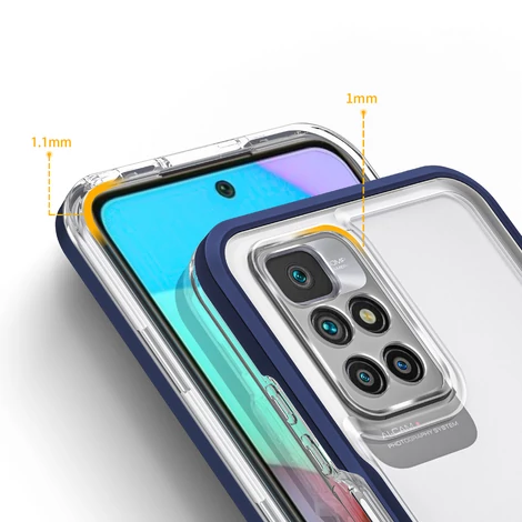 Tiszta 3in1 tok Xiaomi Redmi 10 keret gél Tok kék