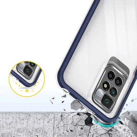 Tiszta 3in1 tok Xiaomi Redmi 10 keret gél Tok kék