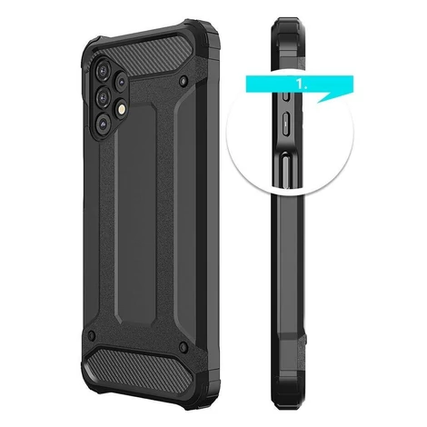 Hybrid Armor tok Kemény, strapabíró borítás Samsung Galaxy A23 kék