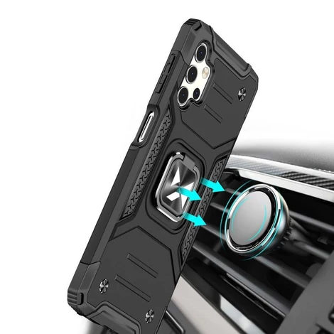 Wozinsky Ring Armor kemény hibrid tok Tok + mágneses tartó Samsung Galaxy A23-hoz kék
