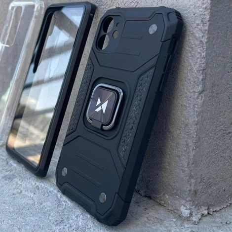 Wozinsky Ring Armor kemény hibrid tok Tok + mágneses tartó Samsung Galaxy A23-hoz kék