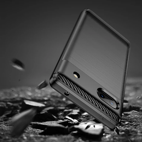 Carbon Case Rugalmas Tok a Google Pixel 6a számára fekete