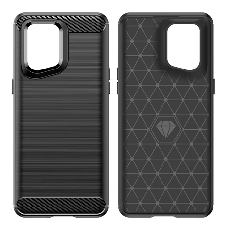 Carbon tok Rugalmas Tok Oppo Find X5 Pro fekete