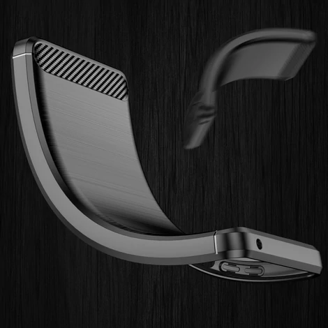 Carbon Case rugalmas Tok tok Oppo Find X5 fekete