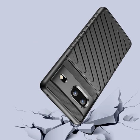 Thunder Case rugalmas páncélozott borítás a Google Pixel 7 számára fekete