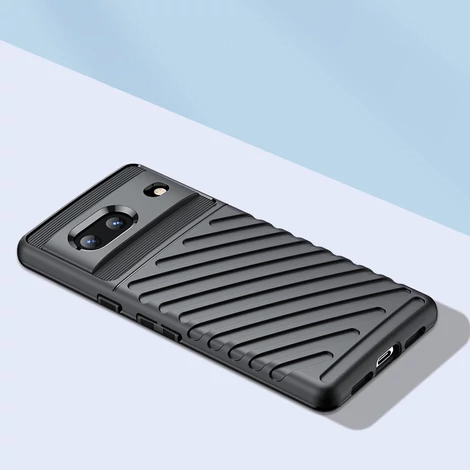 Thunder Case rugalmas páncélozott borítás a Google Pixel 7 számára fekete