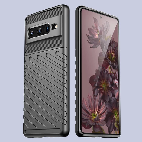 Thunder Case rugalmas páncélozott védőburkolat Google Pixel 7 Pro-hoz fekete