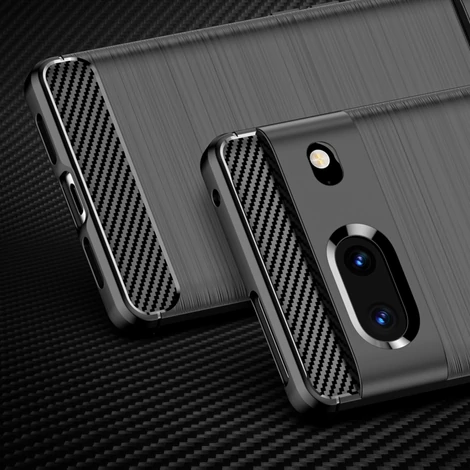 Carbon Case rugalmas Tok a Google Pixel 7 fekete