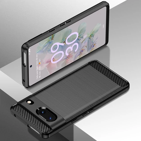 Carbon Case rugalmas Tok a Google Pixel 7 fekete