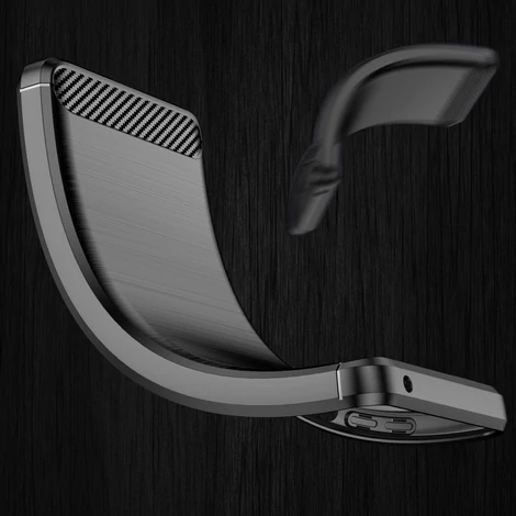 Carbon Case Rugalmas Tok Realme 9 Pro fekete
