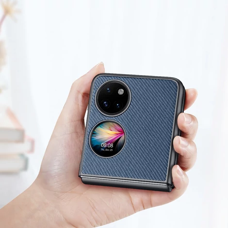 Dux Ducis Fino tok készült nejlon anyagból Huawei P50 Pocket kék