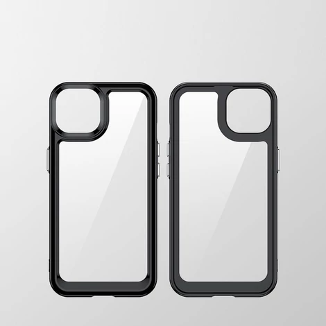 Outer Space tok iPhone 13-hoz kemény borítás zselés kerettel átlátszó