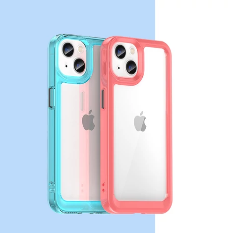 Outer Space tok iPhone 13-hoz kemény borítás zselés kerettel átlátszó