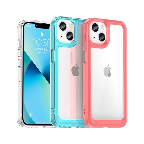 Outer Space tok iPhone 13-hoz kemény borítás zselés kerettel átlátszó