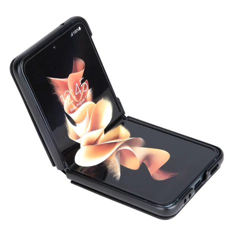 Nillkin Qin bőr tok a Samsung Galaxy Z Flip 3 fekete Samsung Galaxy Z Fliphez