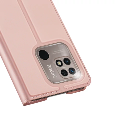Dux Ducis Skin Pro flip tok a Xiaomi Redmi 10C rózsaszínhez